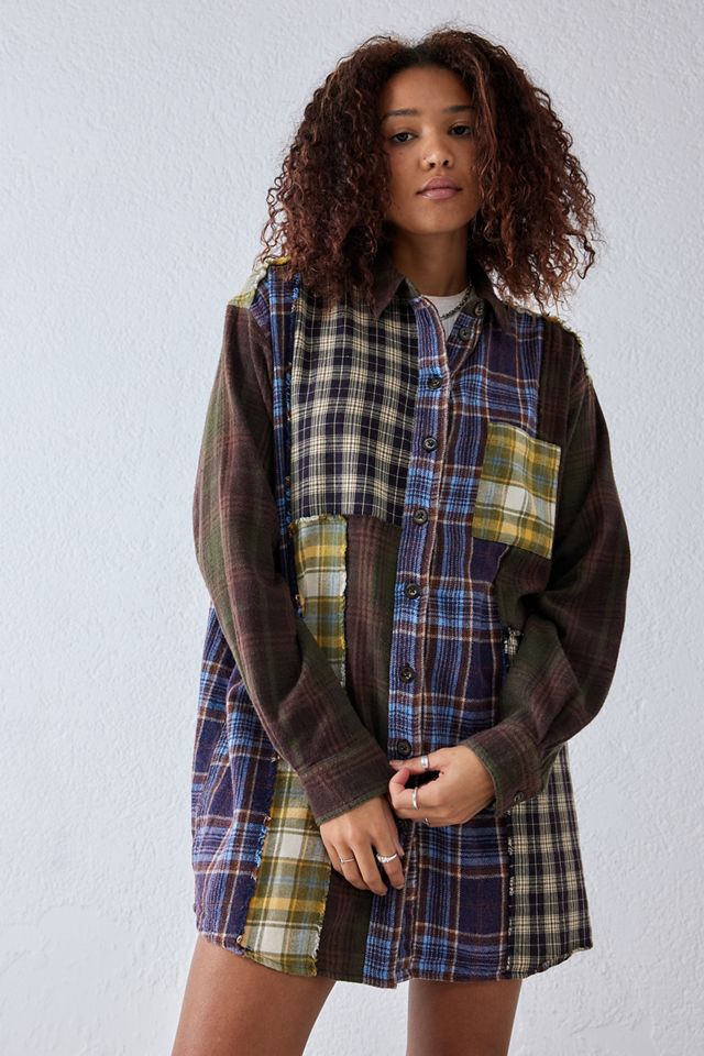 BDG Patchwork Shirt Dress