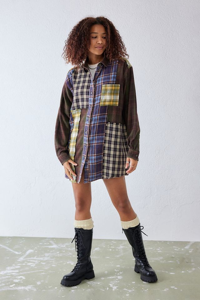 BDG Patchwork Shirt Dress  #1