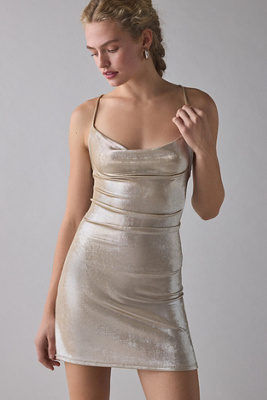 UO Melody Cowl Neck Mini Dress Product Page