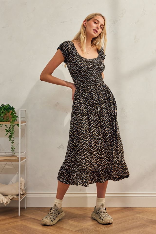 Urban outfitters polka dot midi dress sale