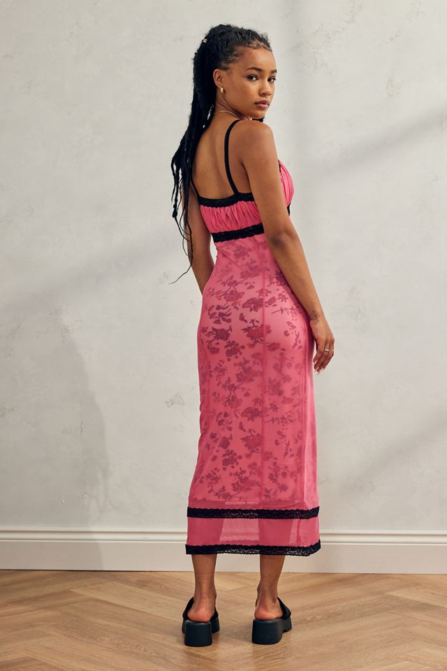 UO Olivia Vestito Midi in Pizzo e Rete #3