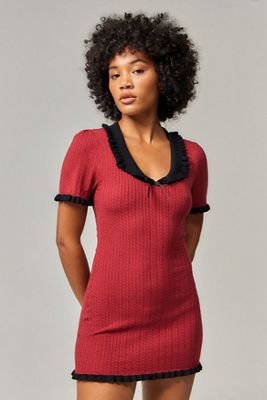 Kimchi Blue Mia Knit Collared Mini Dress
