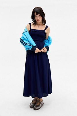 UO Selene Ruffle Midi Dress