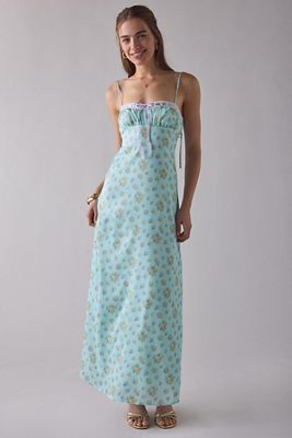 knee length dresses for ladies Urban Outfitters Medium Wash Denim Button Front Midi Dress (S) – The  Thrifty Hippy main image 1