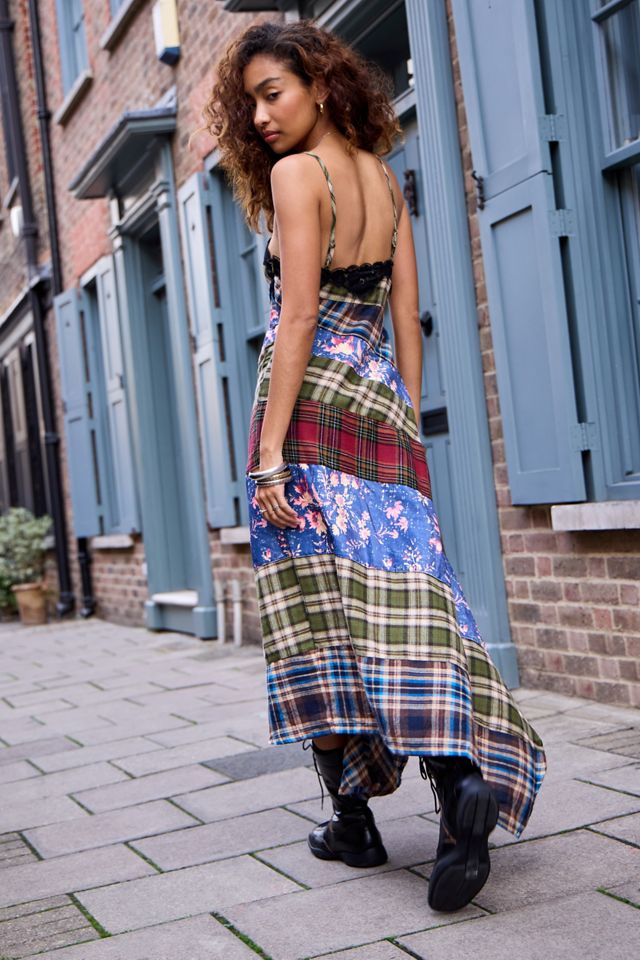 Robe midi asymétrique à carreaux About You BDG #3
