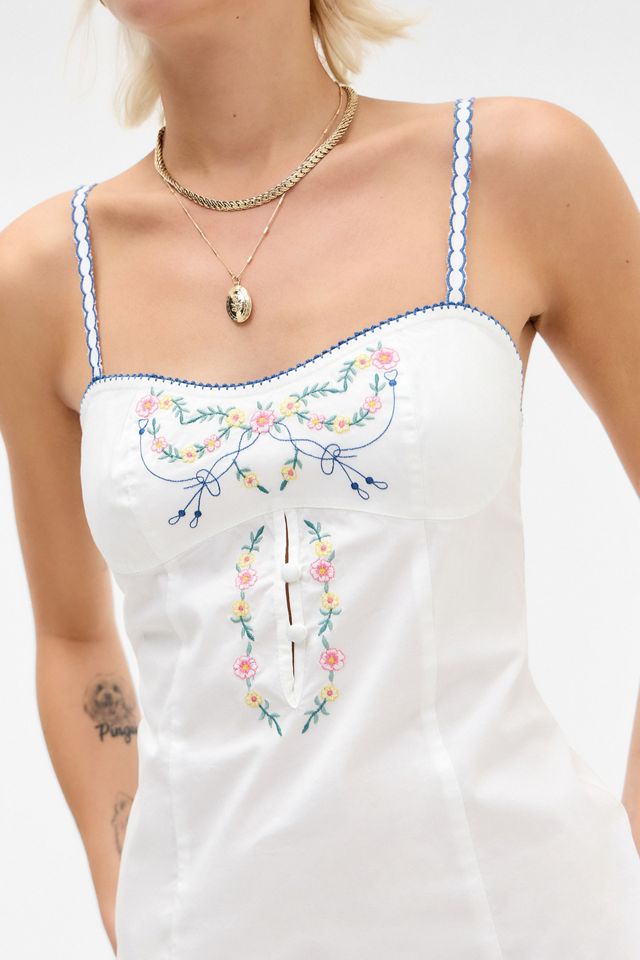 Kimchi Blue Aiko Embroidered Mini Dress #1