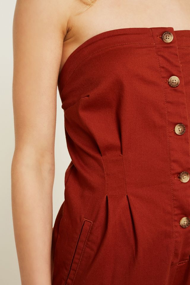 Urban Outfitters – Overall in Rostrot mit Knopfleiste #2