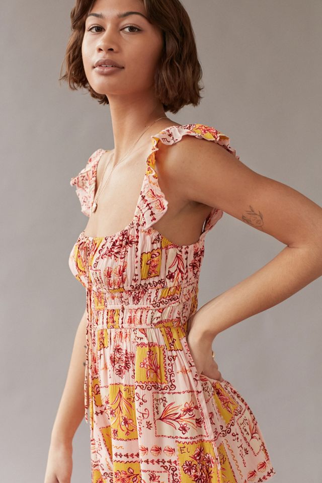 UO Rockaway Smocked Playsuit  #3