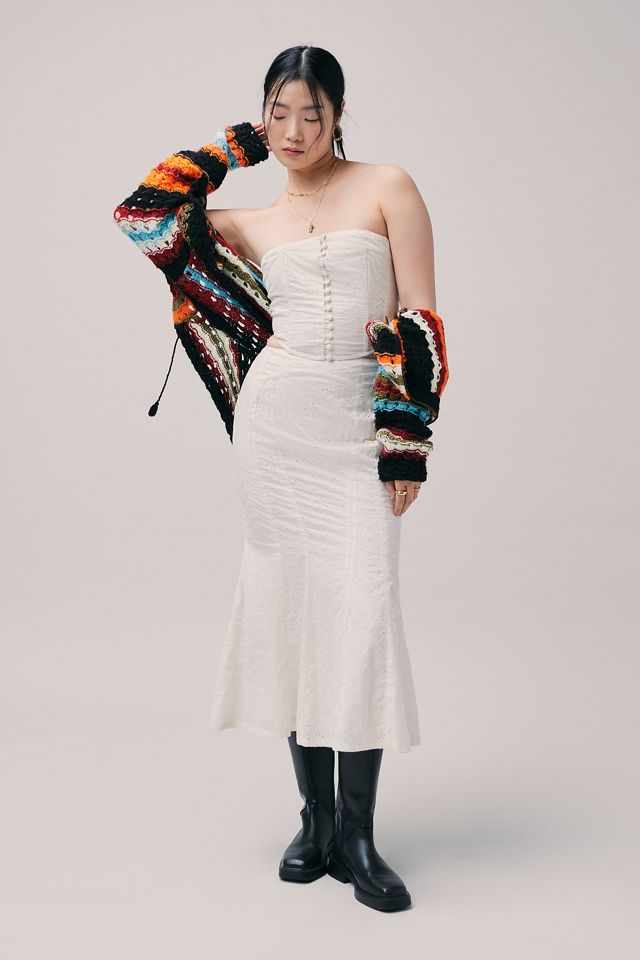 Kimchi Blue Carter Eyelet Tube Top & Midi Skirt Set #1