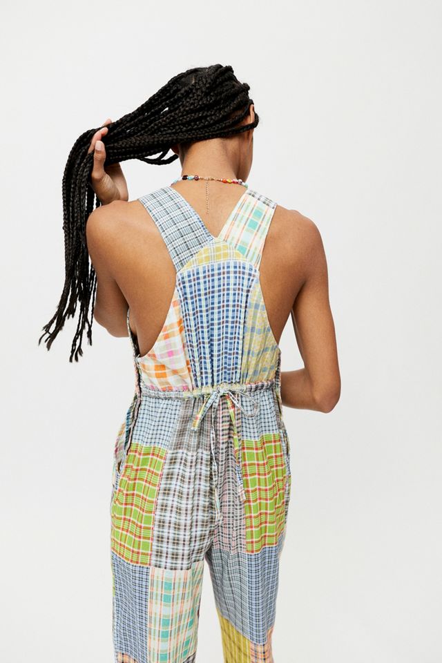 UO Nikki Patchwork Dungarees #4