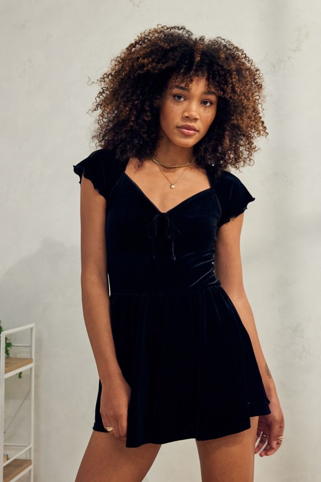 Urban outfitters hot sale black velvet jumpsuit