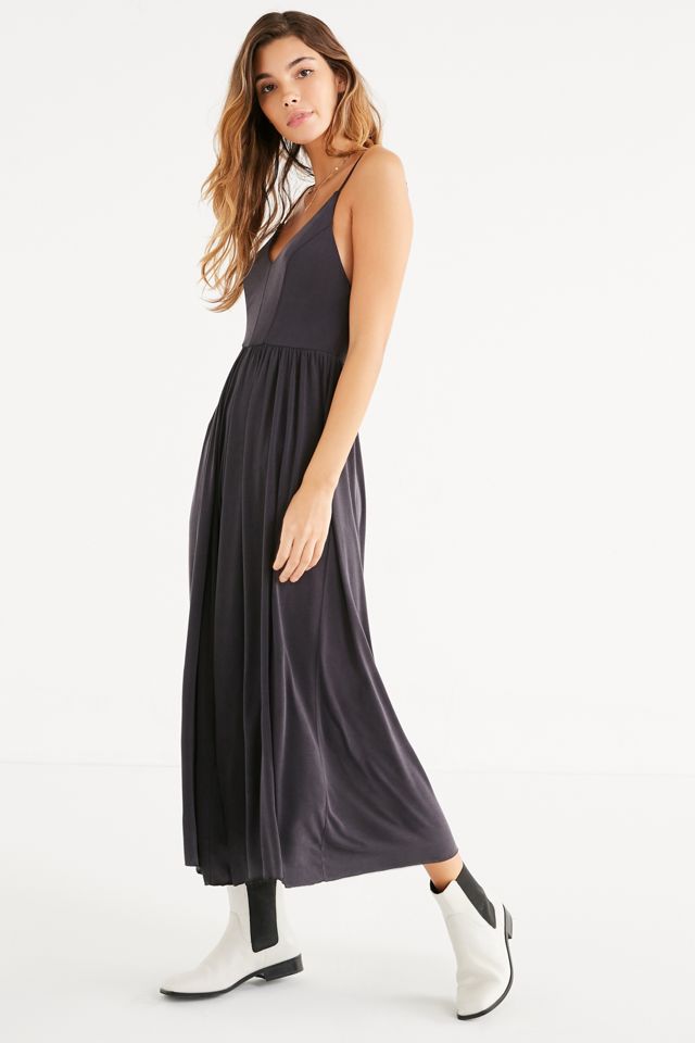 Pins & Needles Molly Black Cupro Culotte Jumpsuit #3