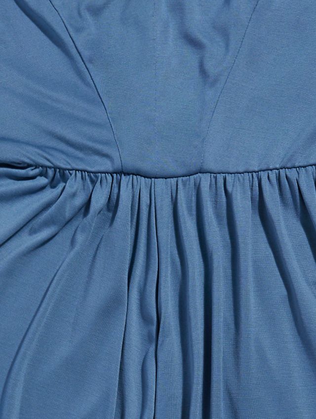 UO Blue Molly Cupro Culotte Jumpsuit #6