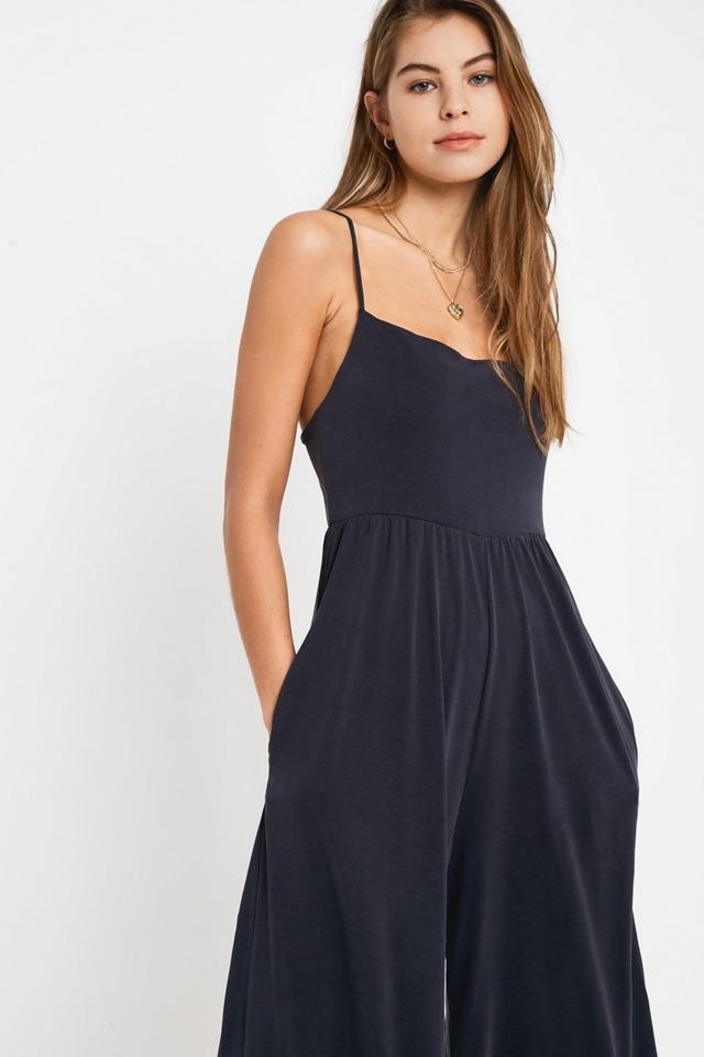 UO Cupro Straight-Neck Jumpsuit #1