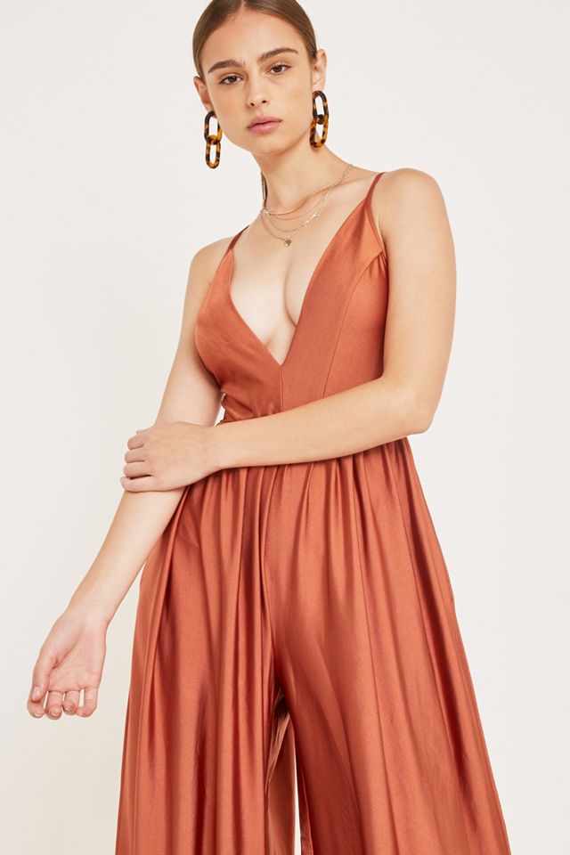 UO Gia Plunging Shimmer Jumpsuit #3