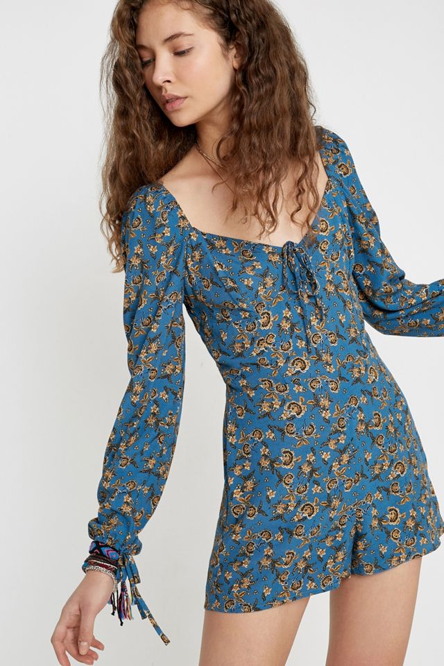UO Bonita Floral Sweetheart Playsuit #1