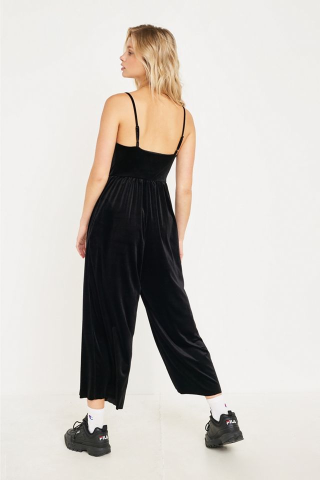 UO Velvet Straight-Neck Jumpsuit #4