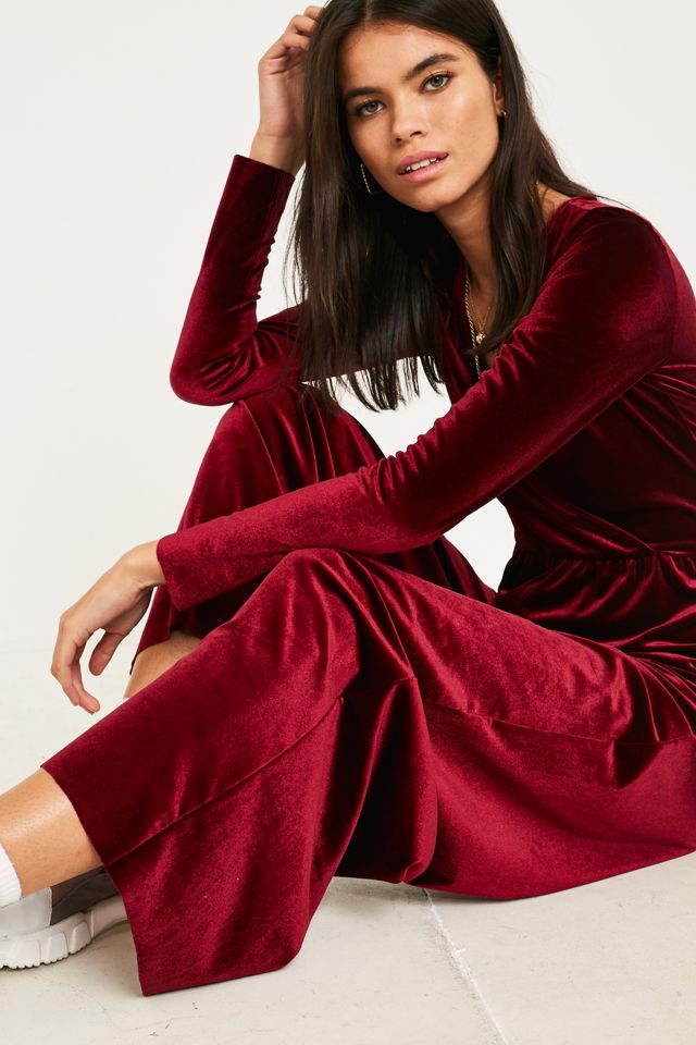 UO Velvet Wrap Jumpsuit #1
