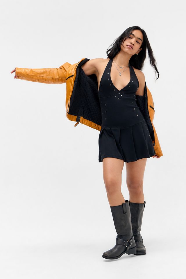Silence + Noise Scout Studded Halter Dress #1