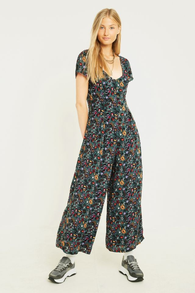 UO Laura Floral Jumpsuit | Urban Outfitters UK