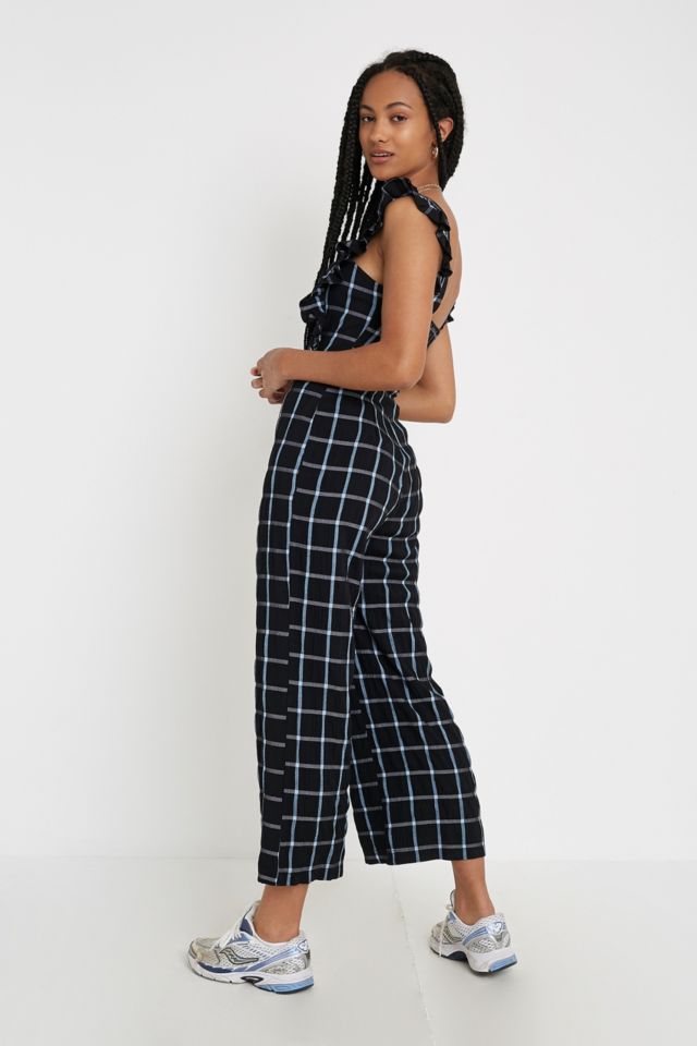 Emerson gingham cheap ruffle jumpsuit