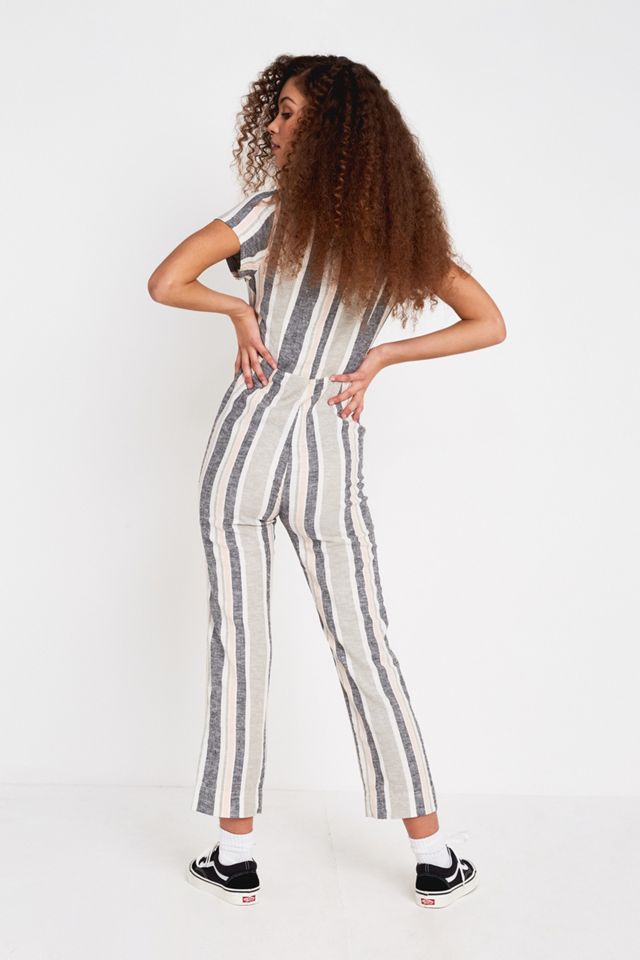 UO - Combi-pantalon Karen rayé croisé boutonné  #1
