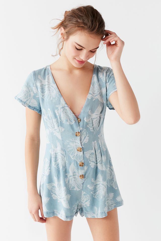 UO Julian Floral Chambray Playsuit #2