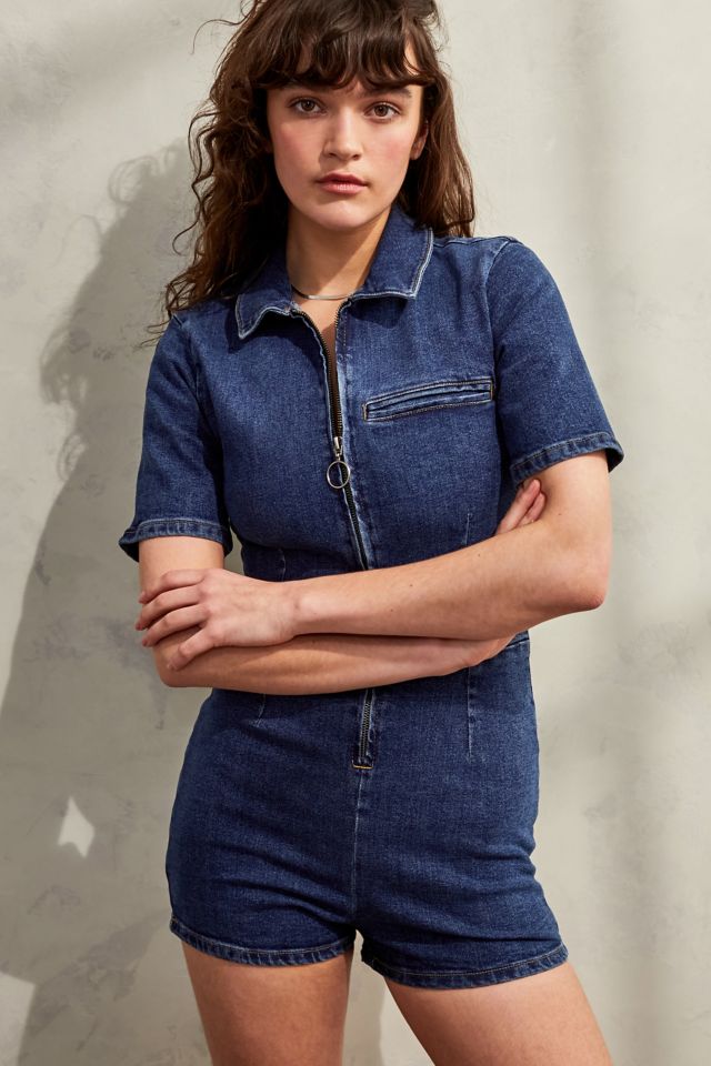 Urban outfitters 2024 jean jumpsuit