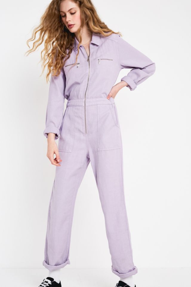 UO Victory Lilac Boilersuit | Urban Outfitters UK