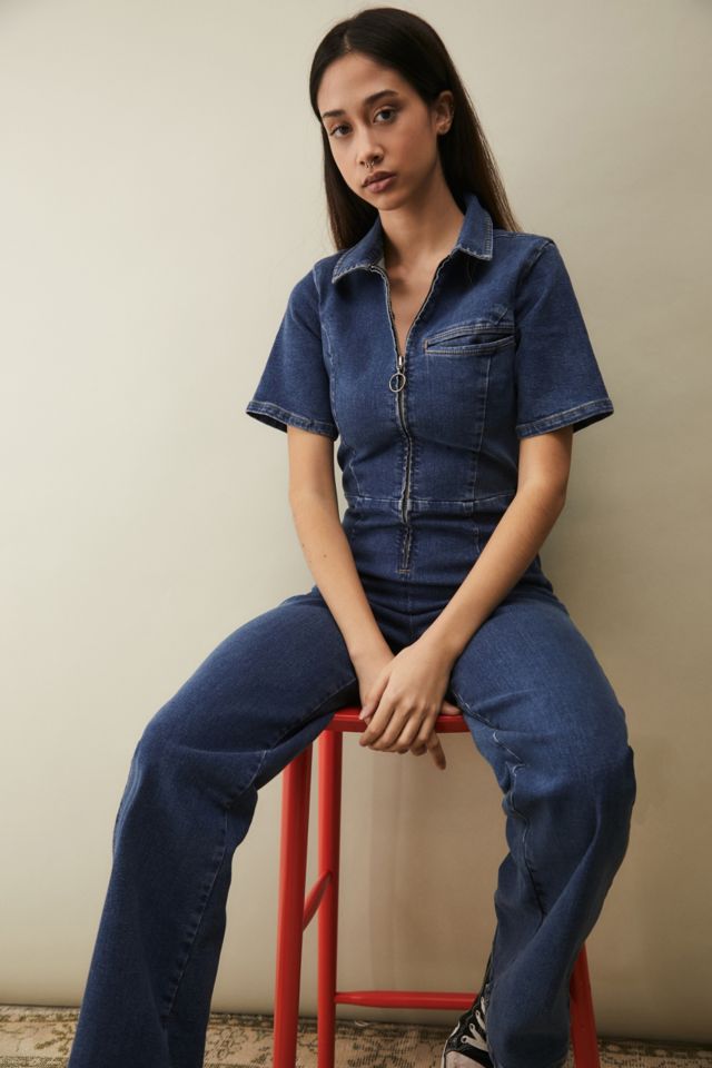 UO Hello Sunshine Denim Jumpsuit