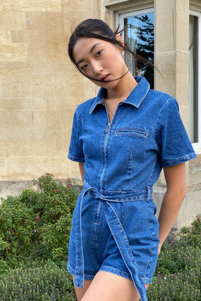 Urban outfitters 2024 jean jumpsuit