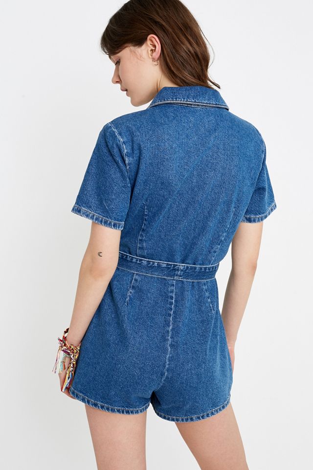 UO Hey Sunshine Denim Playsuit #4