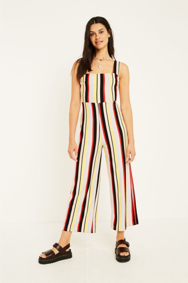 Urban outfitters striped clearance jumpsuit