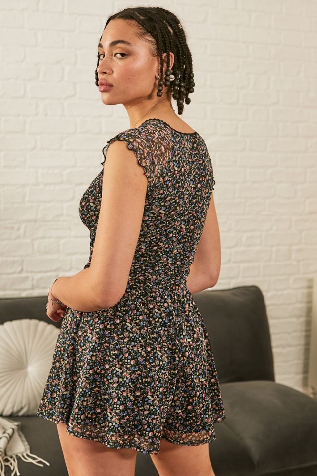 UO Milly Mesh Ditsy Playsuit #2