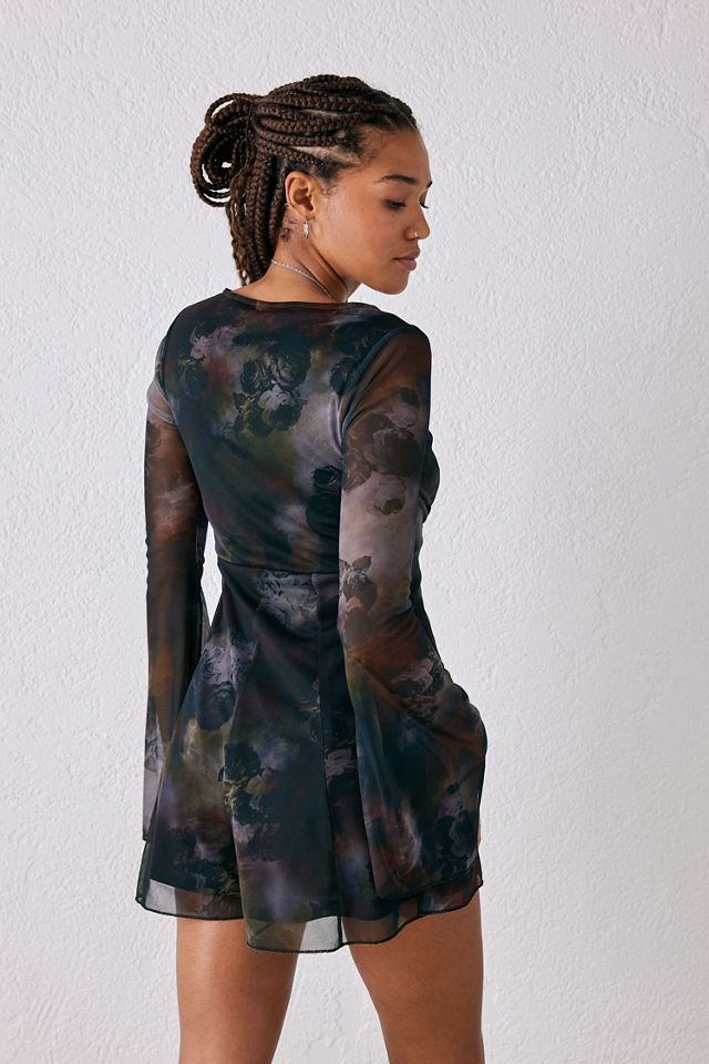 UO Eva Printed Mesh Playsuit #3