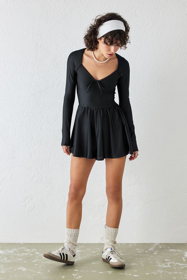 UO Arabella Shiny Jersey Playsuit  #1