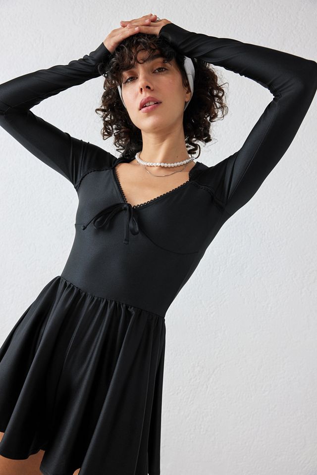 UO Arabella Shiny Jersey Playsuit  #2