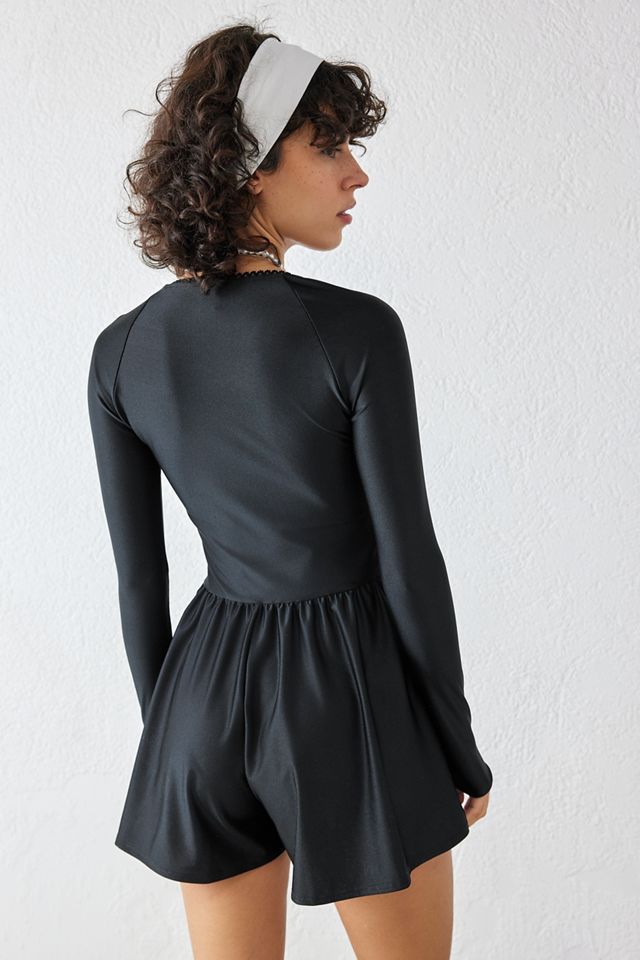 UO Arabella Shiny Jersey Playsuit  #3