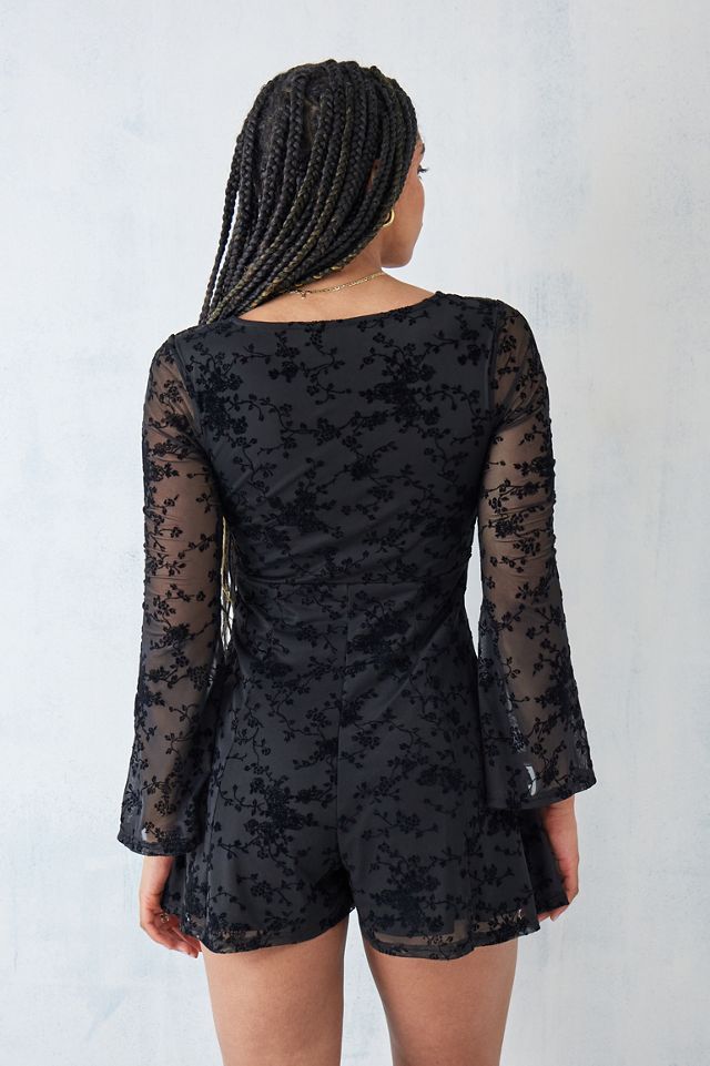 UO Eva Flocked Mesh Playsuit #2