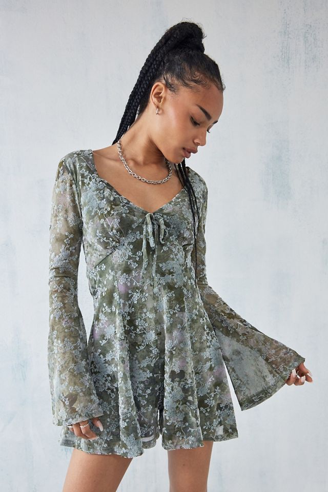 Kimchi Blue Eva Flocked Playsuit  #1