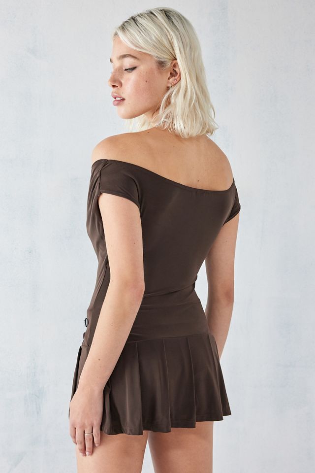 UO Off-The-Shoulder Kilt Playsuit #3