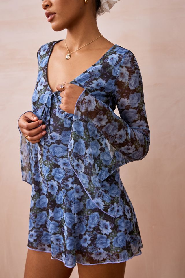 Eva Floral Mesh Playsuit #2