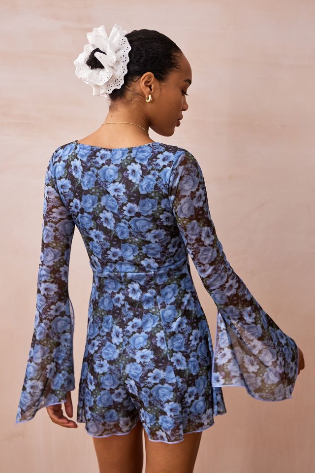 Eva Floral Mesh Playsuit #3