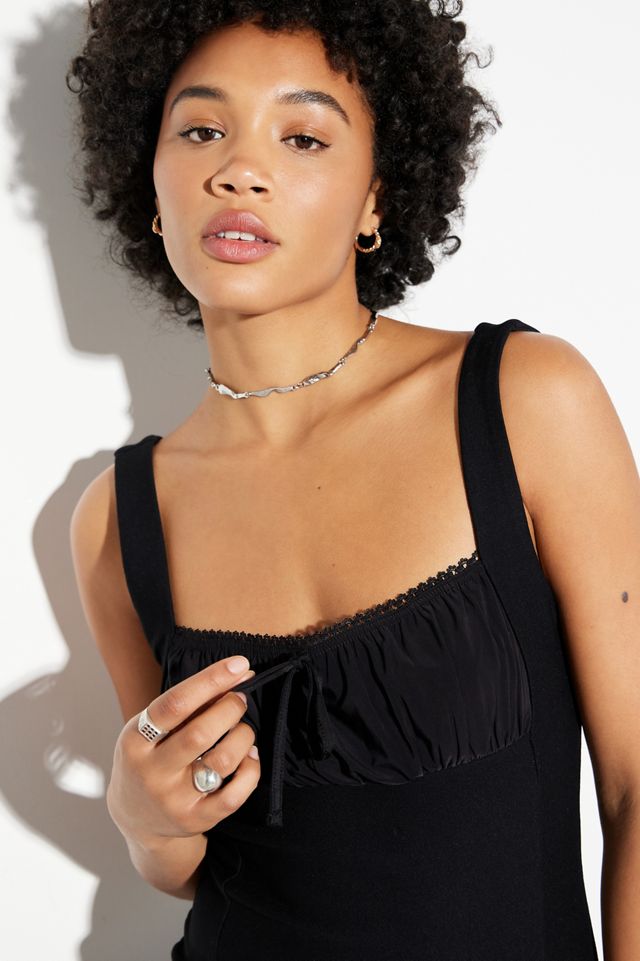 Silence + Noise Ponte Playsuit mit tiefem Bund #1