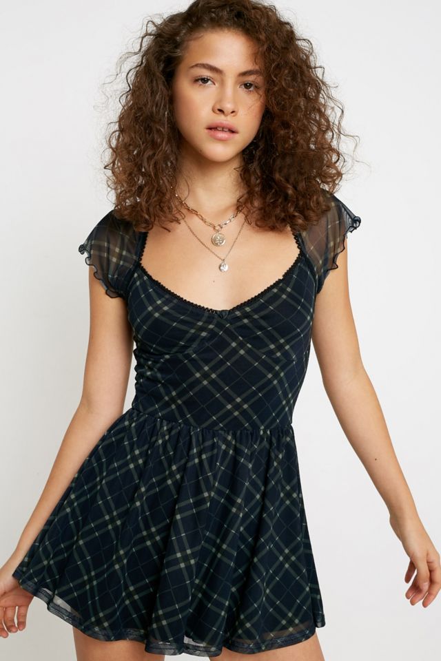 Milly mesh discount plaid romper