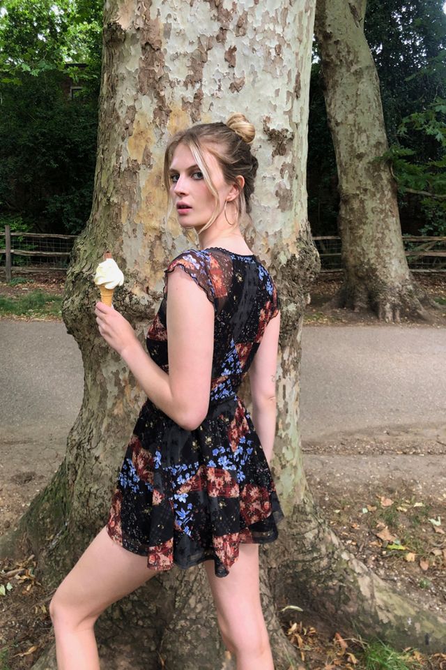 UO Milly Patchwork Mesh Playsuit #1