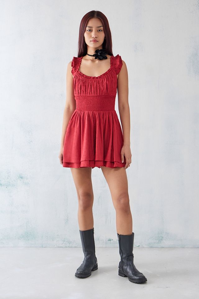 UO Red Rosie Playsuit #1