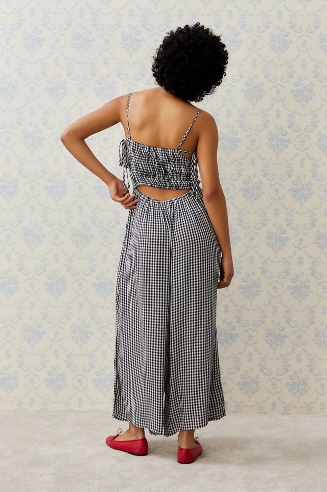 Kimchi Blue Narla Strappy Check Print Jumpsuit #3