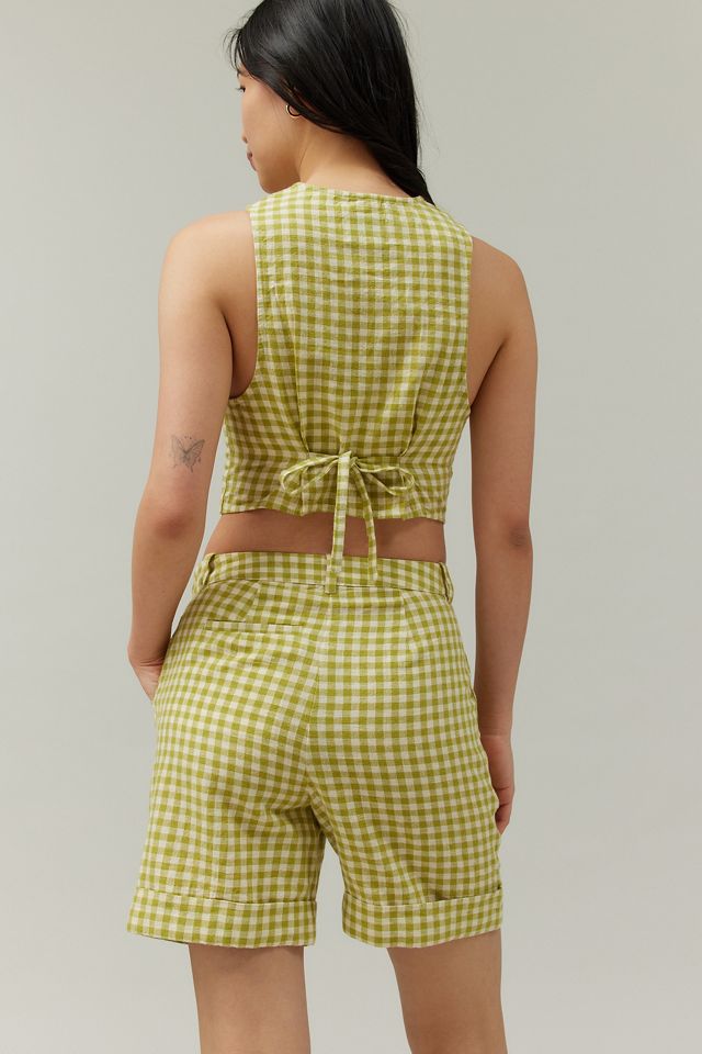 BDG Brian Gingham Vest & Short Set #3