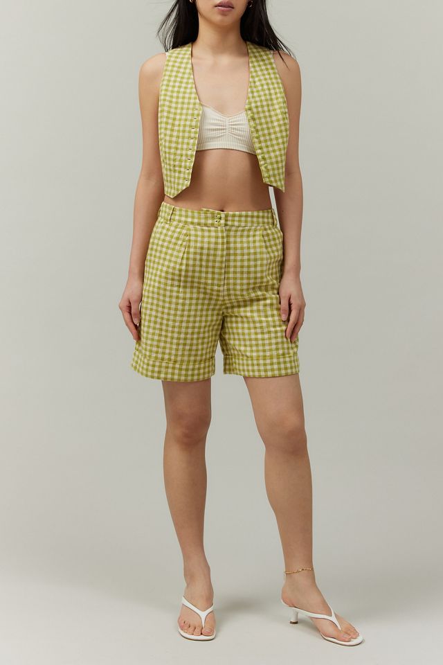 BDG Brian Gingham Vest & Short Set #4
